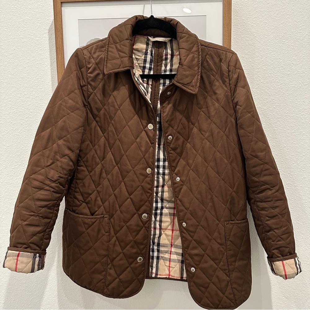 Burberry authentic brown quilted jacket